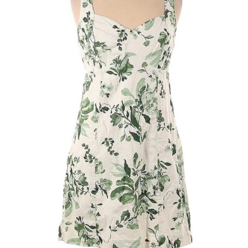 Abercrombie & Fitch White and Green Dress